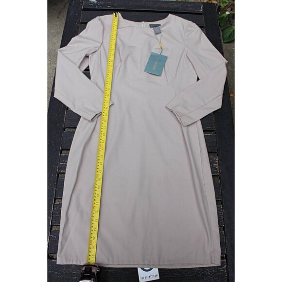 New w/Tags - Zac Posen Designer Tailored Sheath Dress in Stretch Wool - 10 - Picture 9 of 13